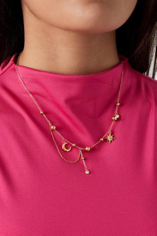 necklace trendy moon