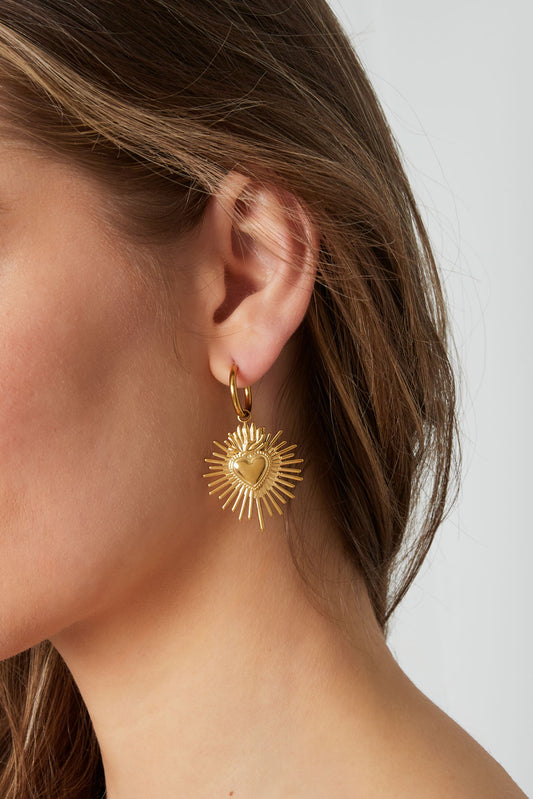 earrings milagros heart