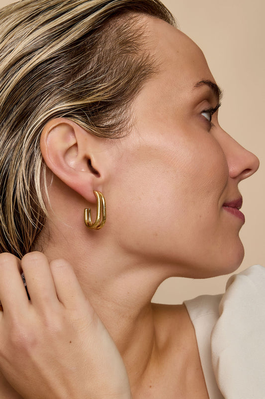 Hoop Earrings lines Casual Daily Simple Series Women's jewelry