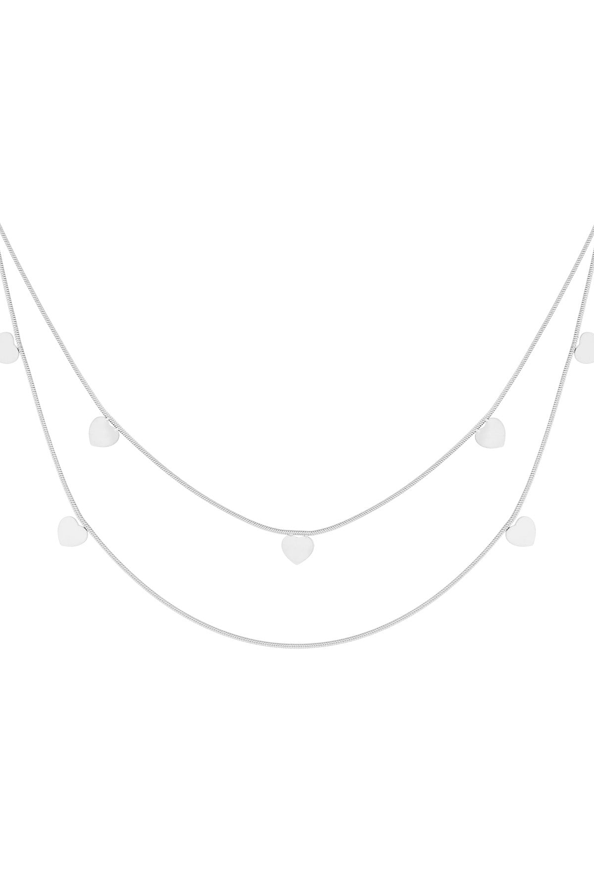 double heart necklace