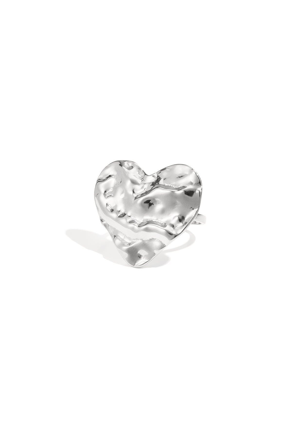 Statement ring structured heart