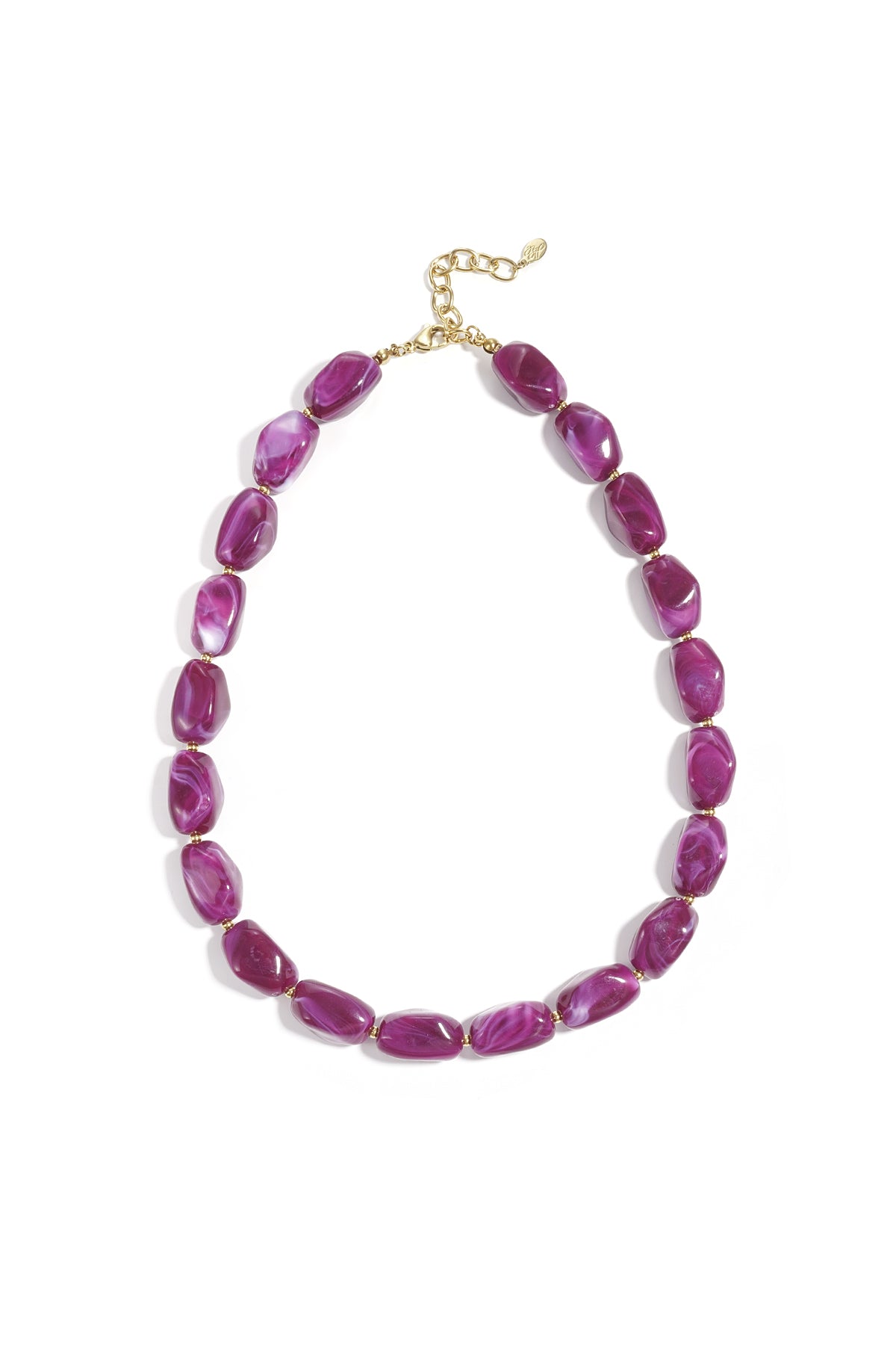 Necklace with organic beads