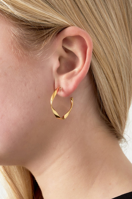 Large Curve Clip Earrings