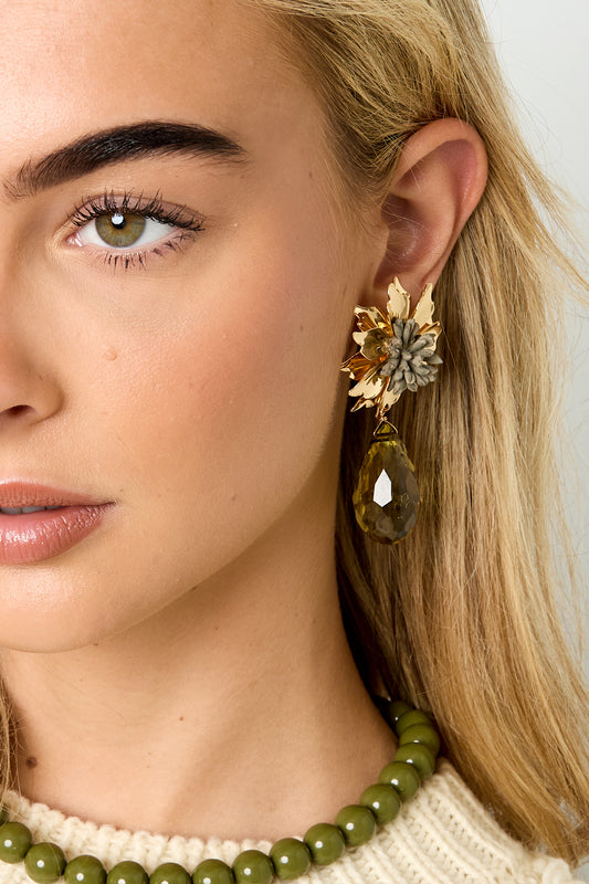 Drop Earrings Flower Vacation Gathering/Party Luxurious Series Women's jewelry