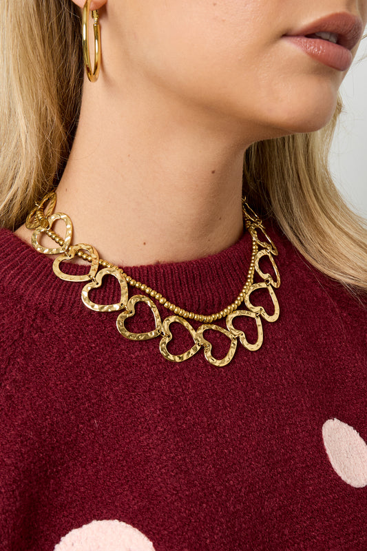 Stainless Steel Chain Necklaces Heart Casual Daily Simple Series Women's jewelry