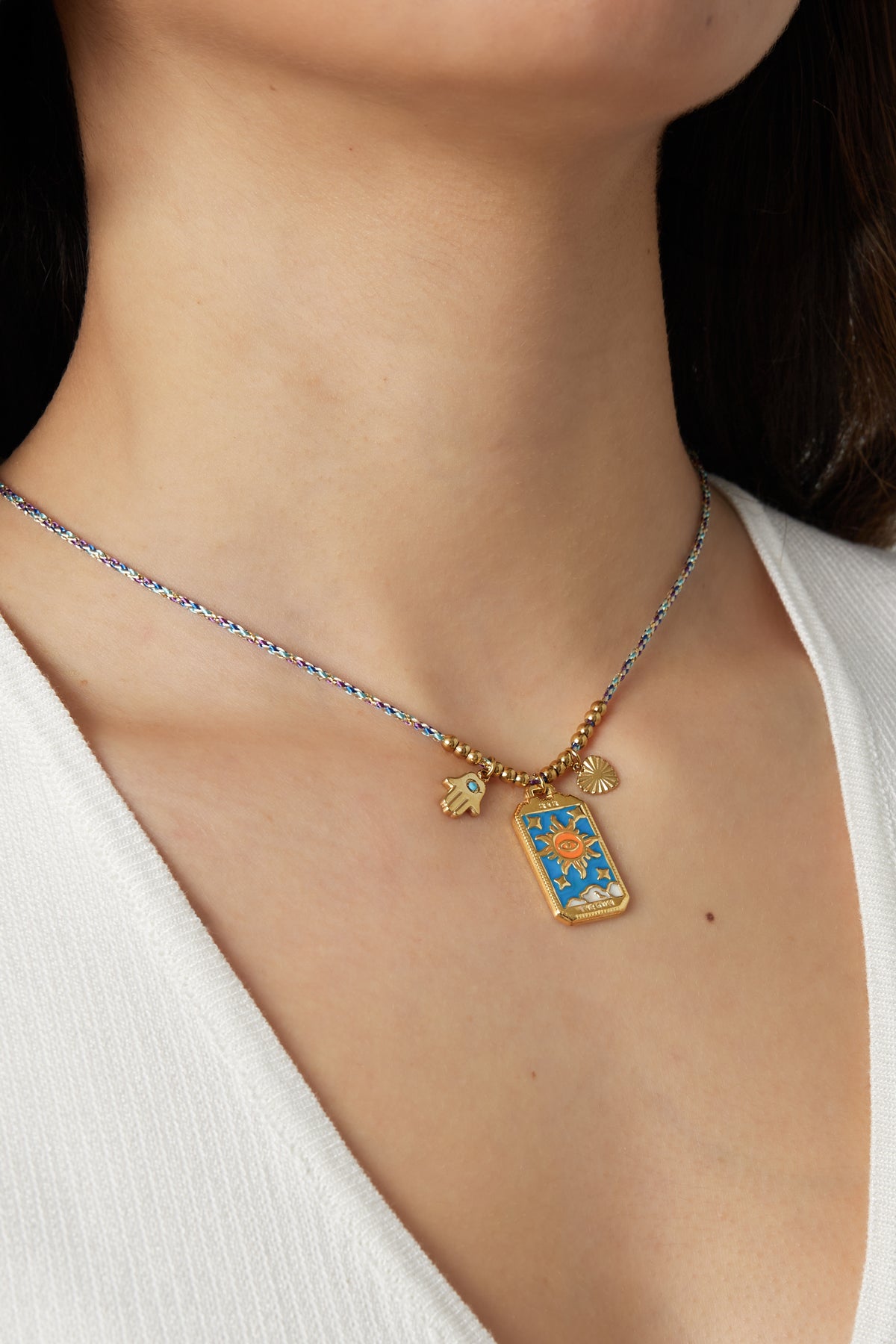 aurora necklace - blue &