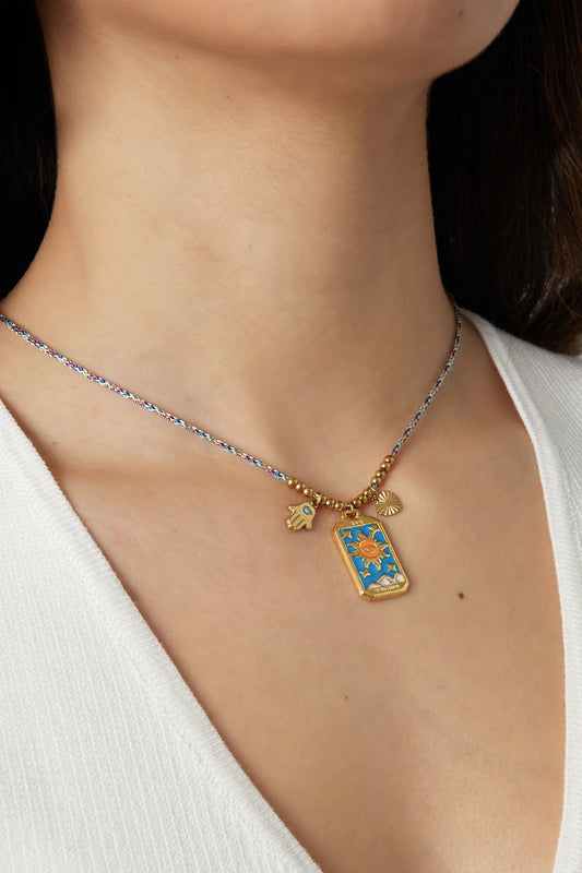 aurora necklace - blue &