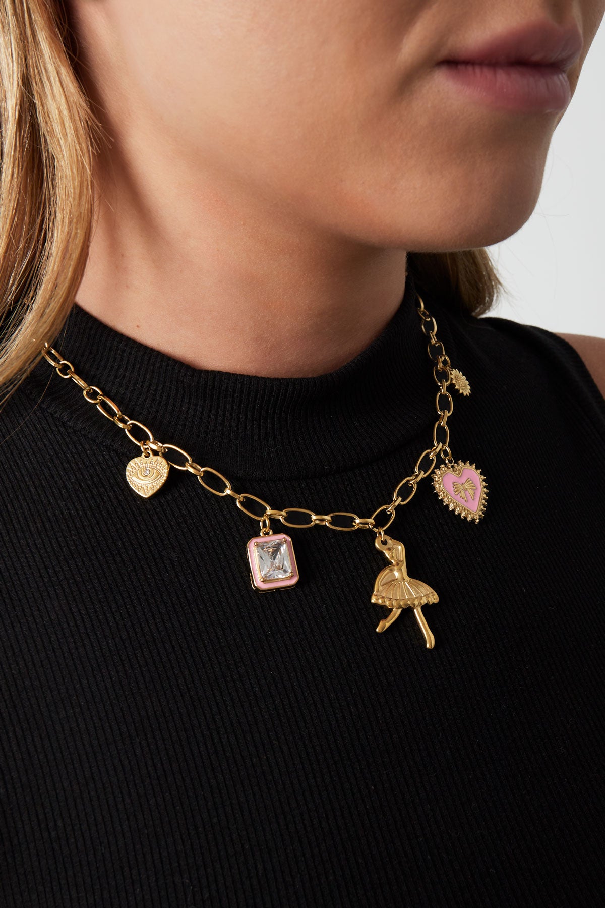 charm necklace colorful dancer