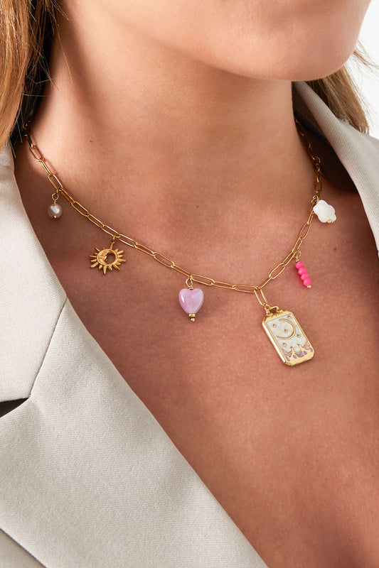 tiny moon charm necklace