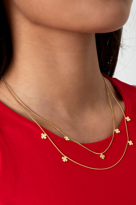 double clover necklace
