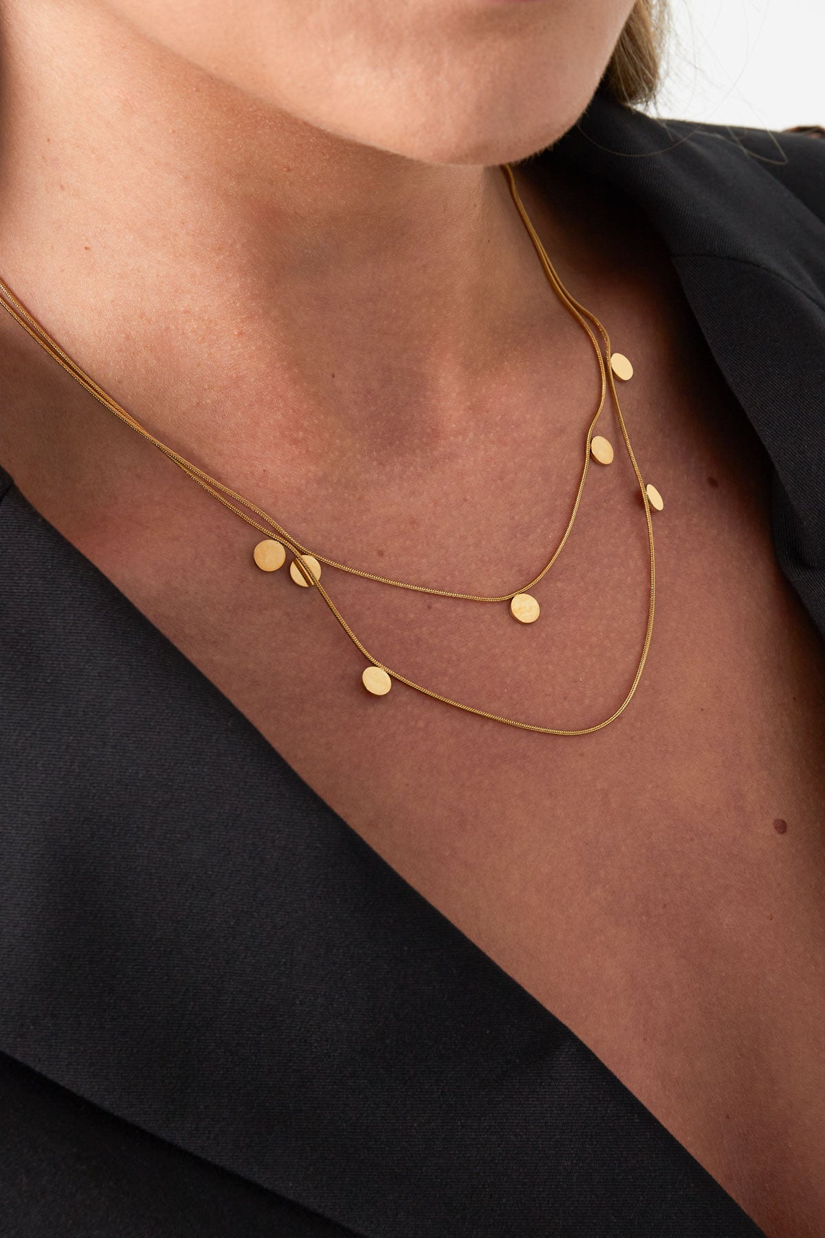 double necklace coins