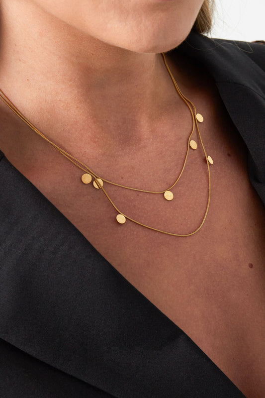 double necklace coins