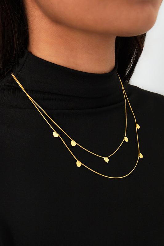 double heart necklace