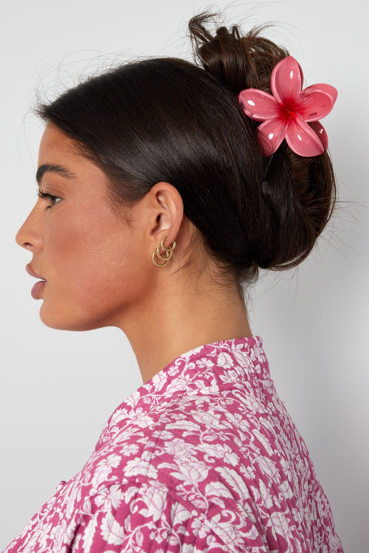 Hair clip with gradient flower Hawaii love