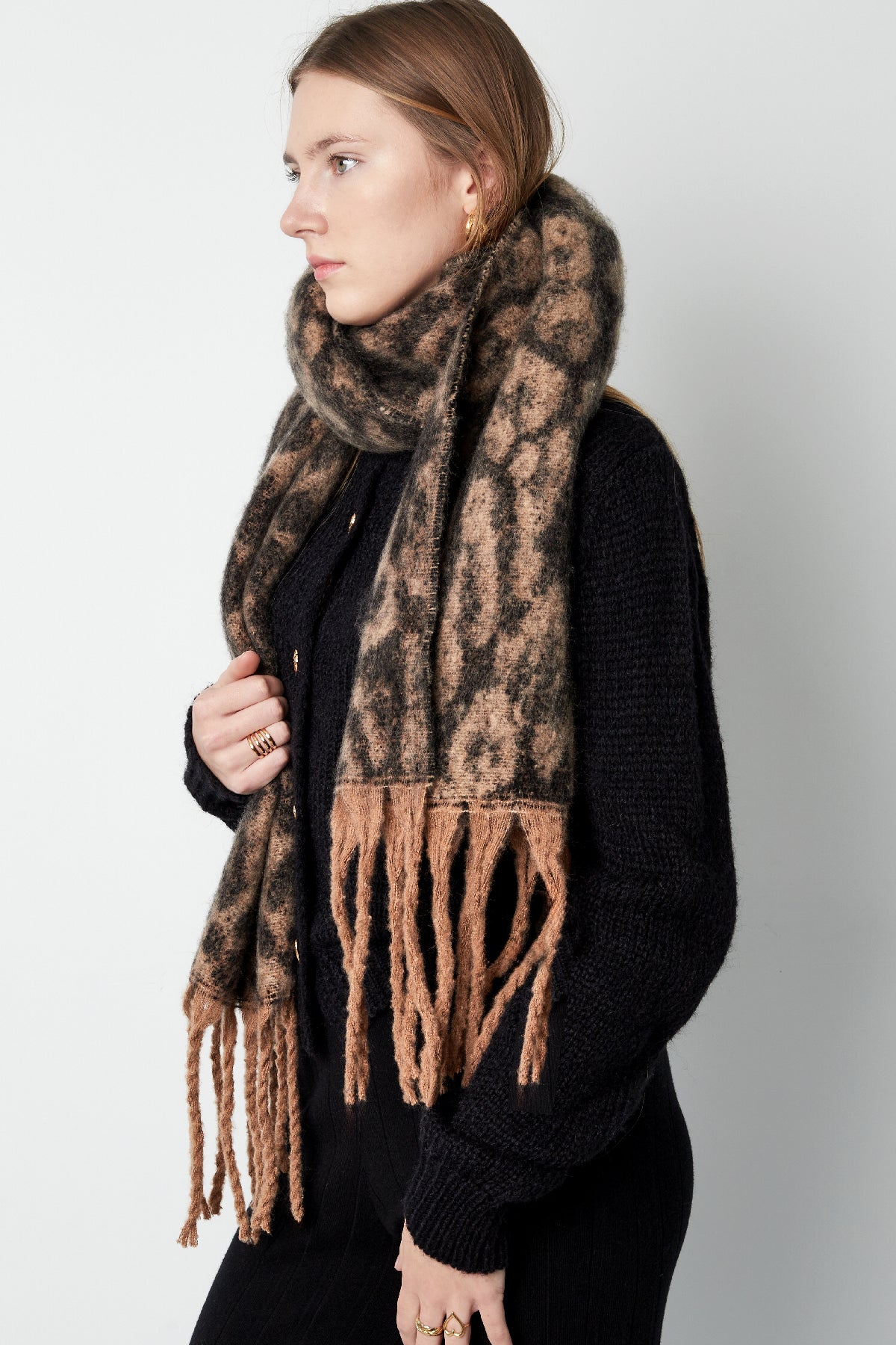 Leopard print scarf