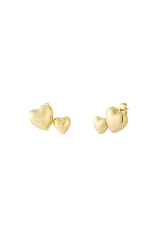 Stainless Steel Stud Earrings Heart Casual Daily Simple Series Women's jewelry