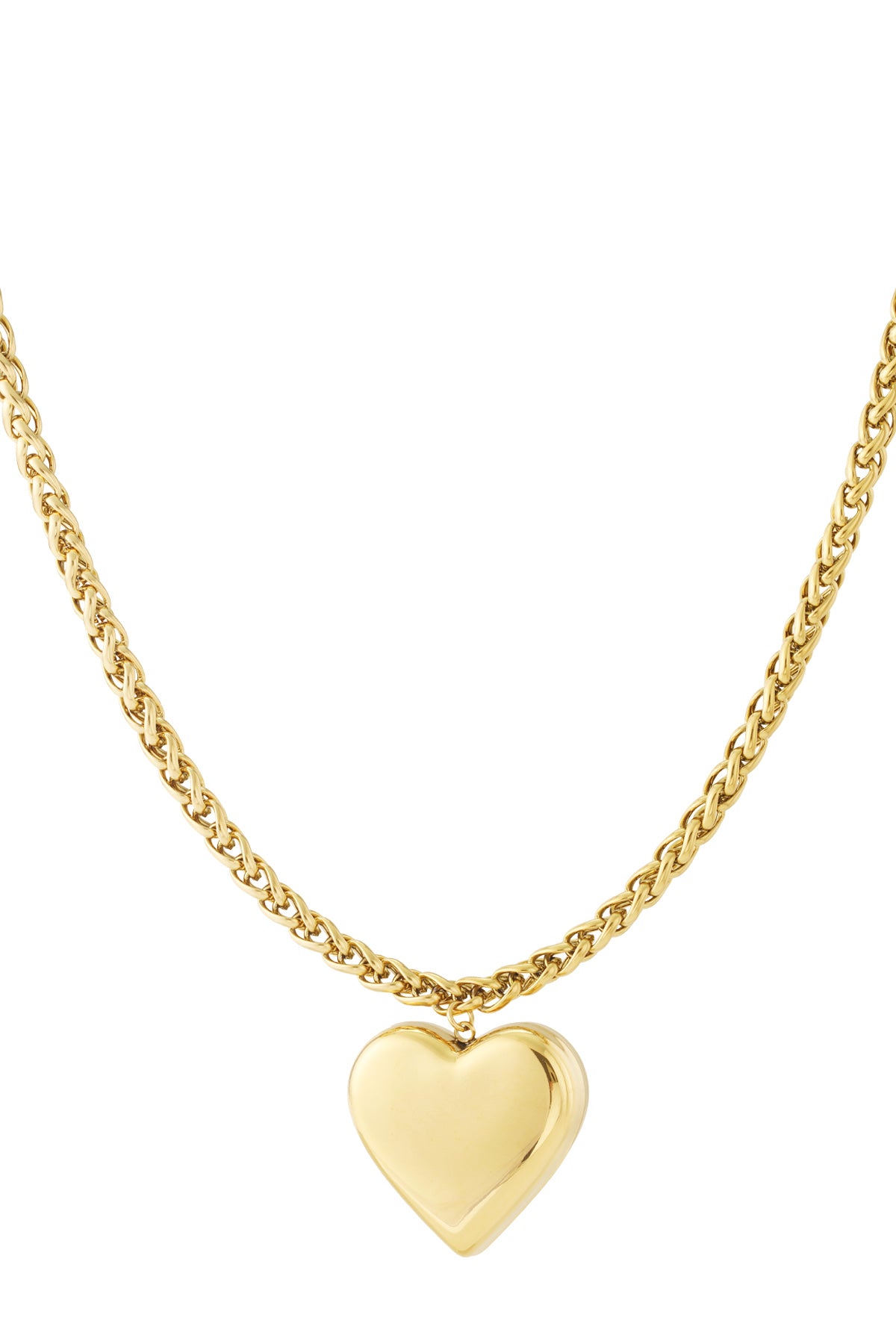Golden heartbeat necklace