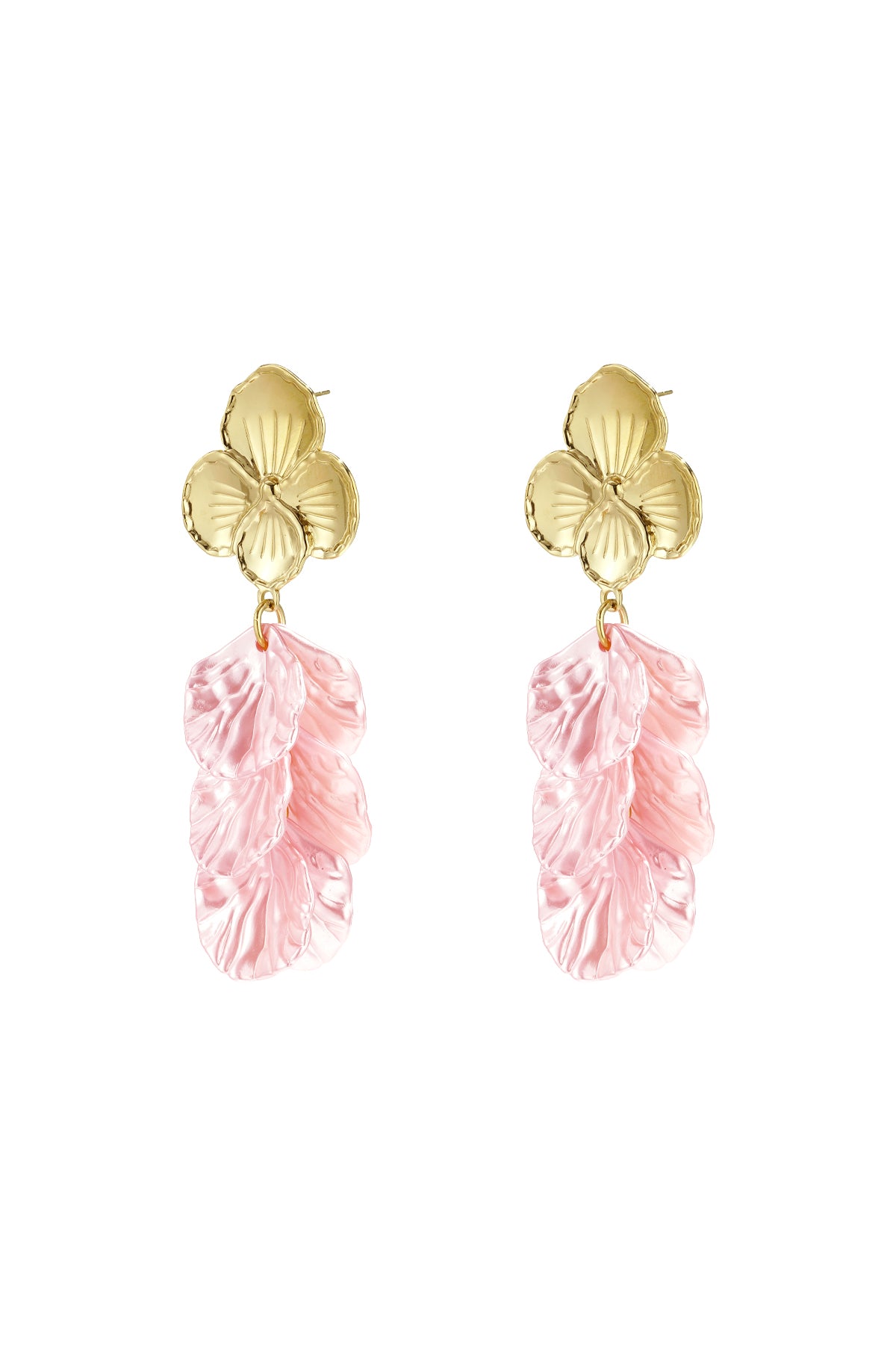 Flower earrings with mother of pearl