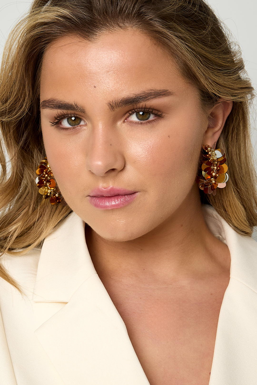 Copper Hoop Earrings Geometric Casual Daily Simple Series Women's jewelry