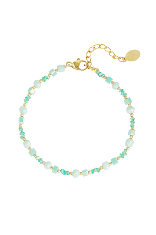 Beach vibe anklet - green/Gold color