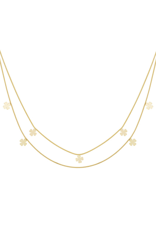 double clover necklace