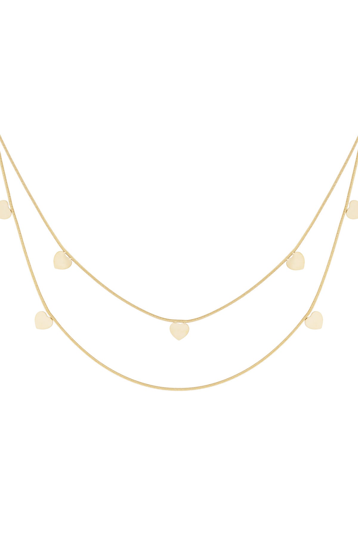 double heart necklace