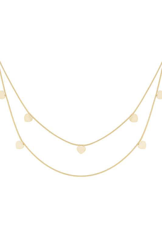 double heart necklace