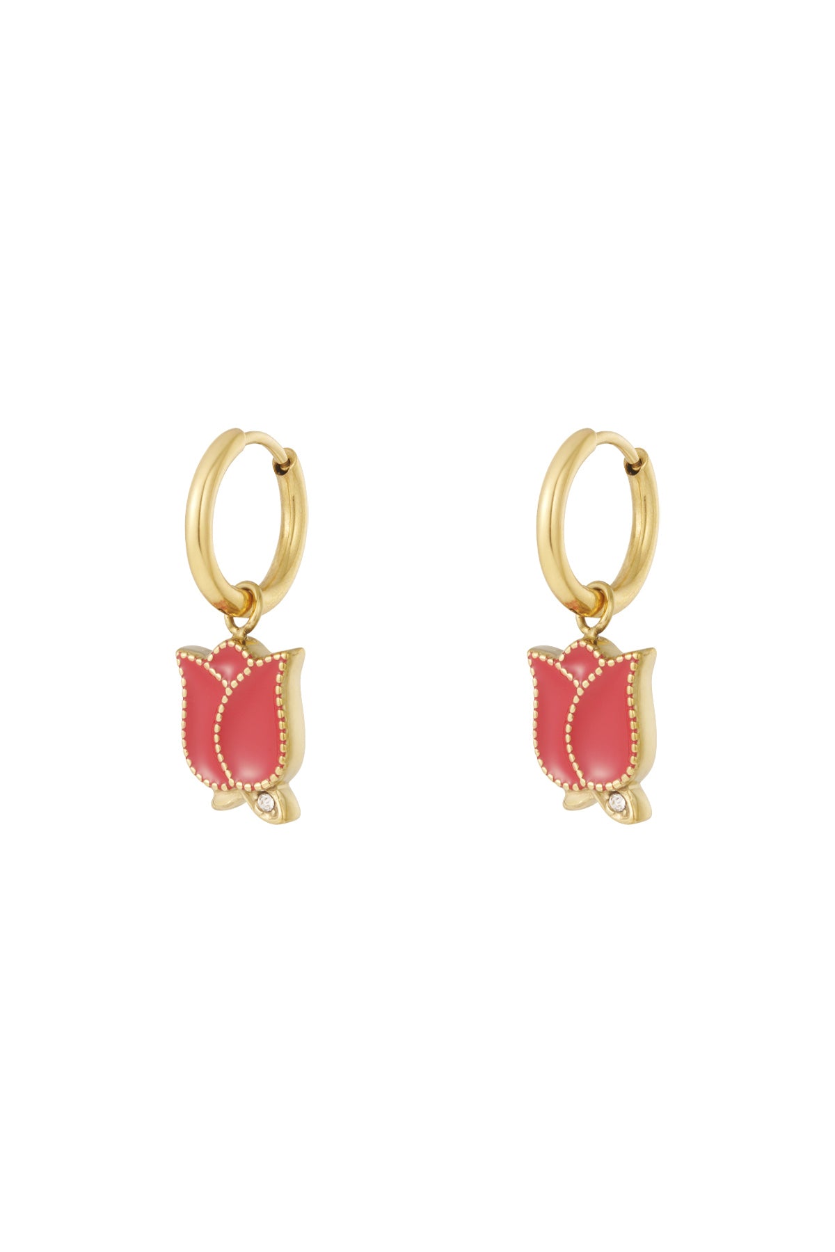 Stainless Steel Drop Earrings Flower Casual Daily Simple Series Women's jewelry