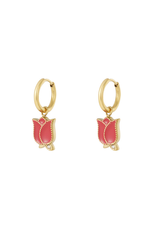 Stainless Steel Drop Earrings Flower Casual Daily Simple Series Women's jewelry