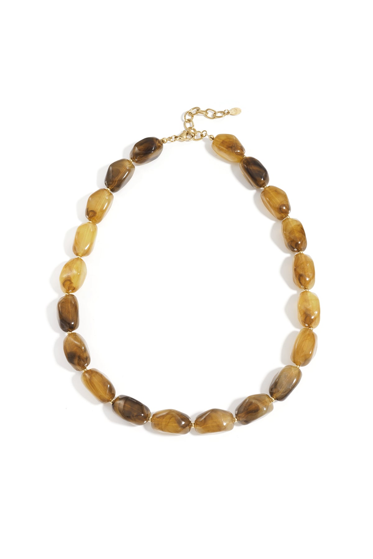 Necklace with organic beads