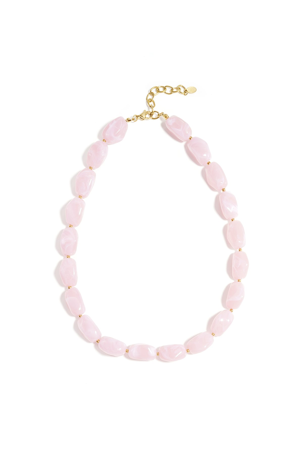 Necklace with organic beads