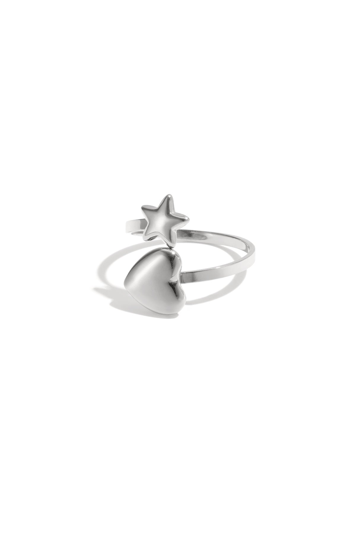 Ring with heart and star