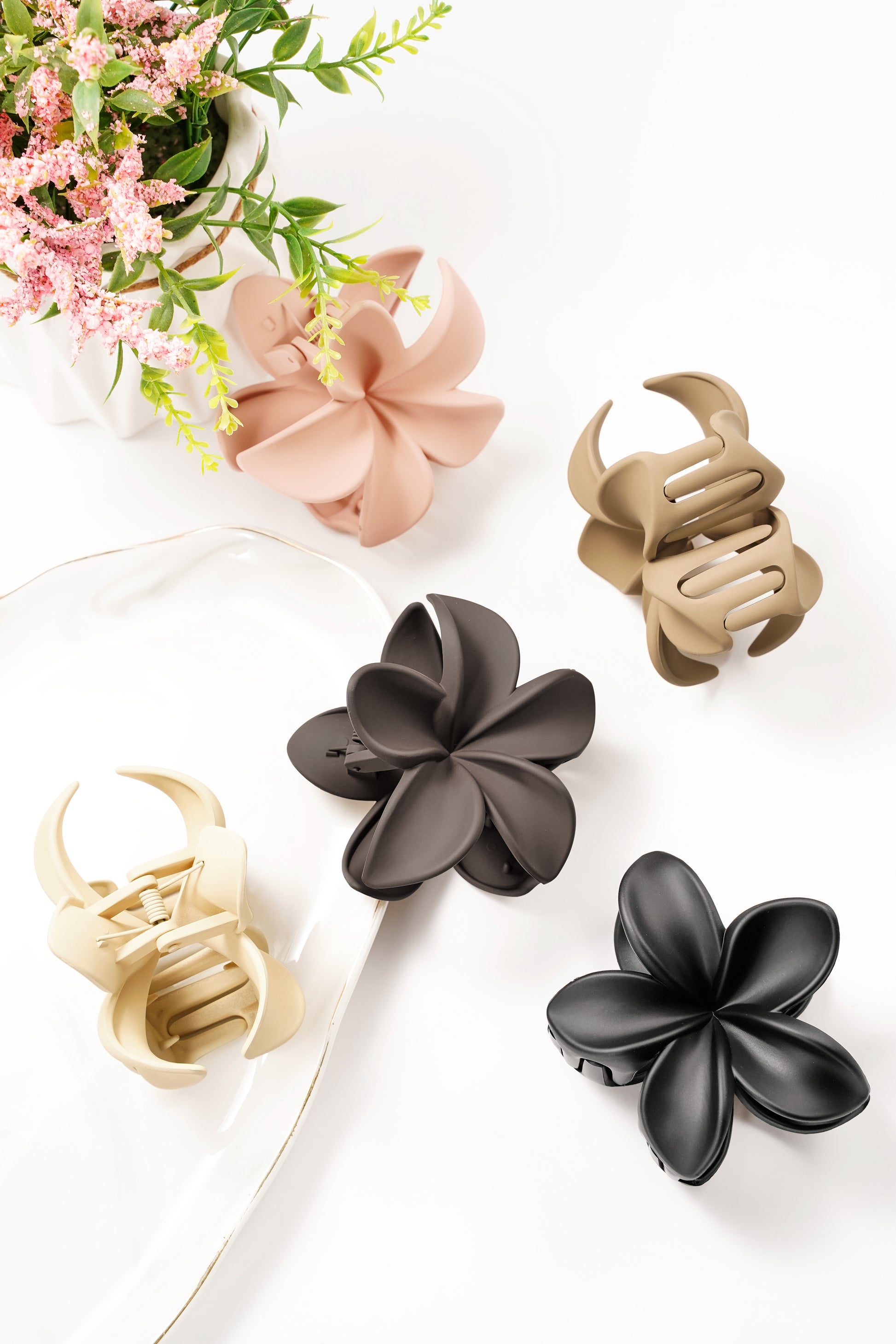 Hair clip flower - Plastic