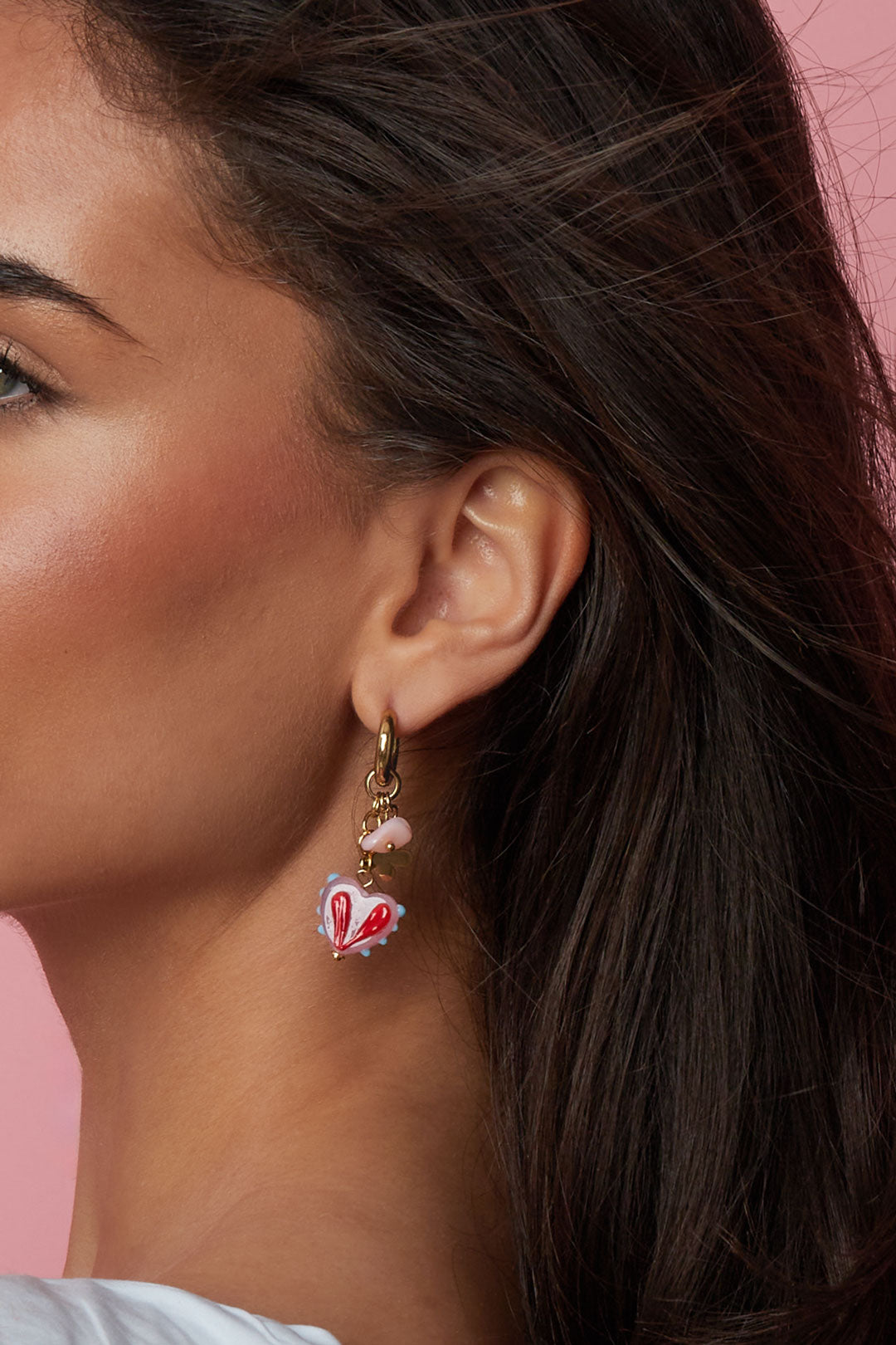 hartjes oorbellen kleur