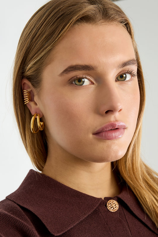 Stainless Steel Ear Cuffs lines Casual Daily Simple Series Women's jewelry