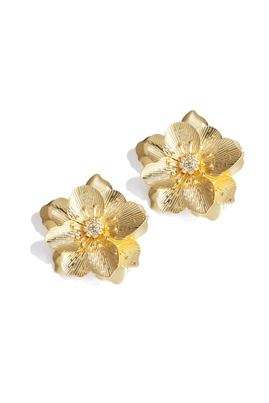 Big luxe flower earrings