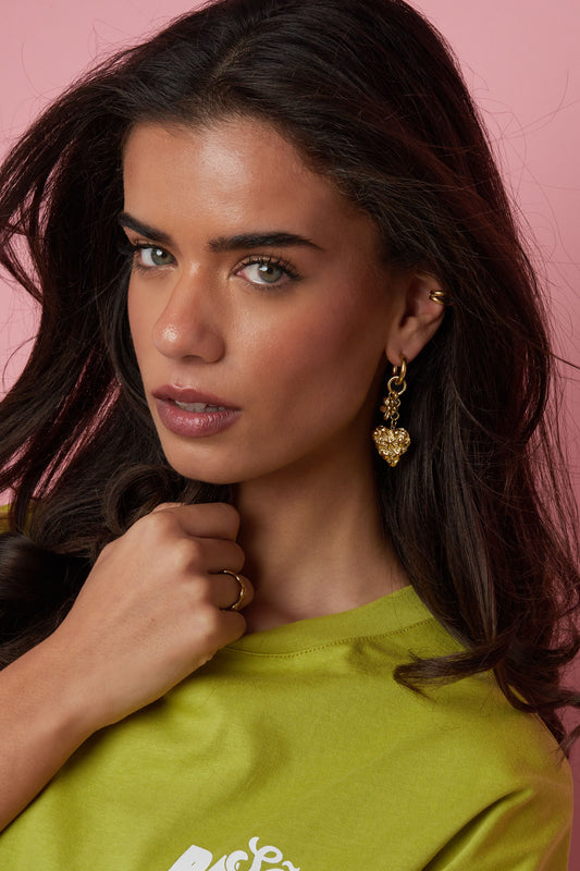 romantische hartjes oorbellen