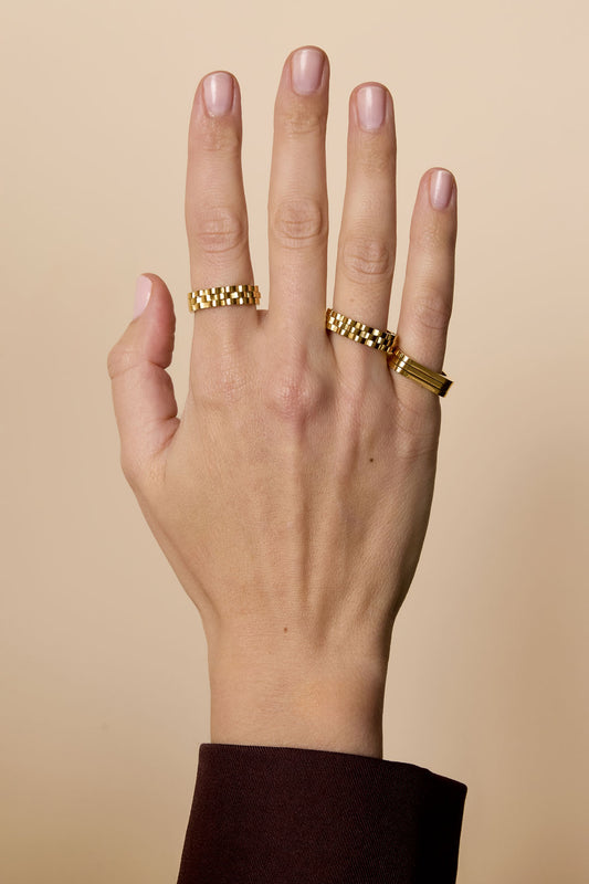 Stainless Steel Minimalist Rings rectangle Simple Daily Simple Series Women's jewelry