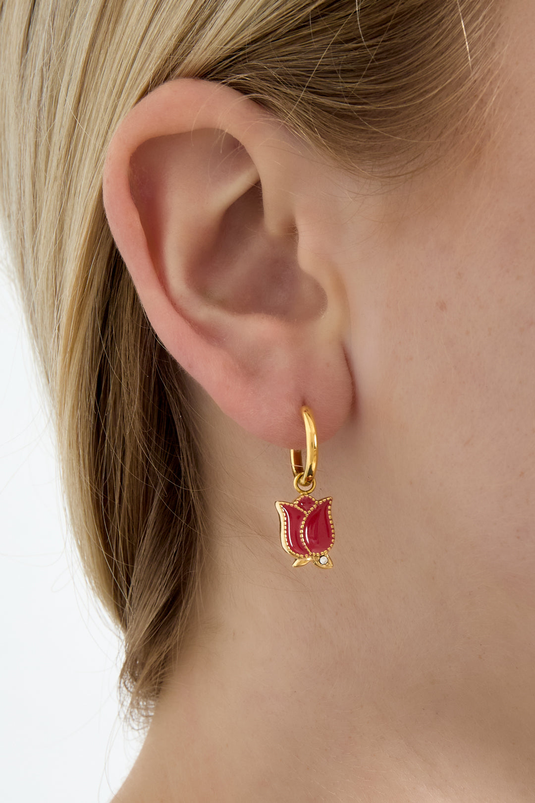 Stainless Steel Drop Earrings Flower Casual Daily Simple Series Women's jewelry