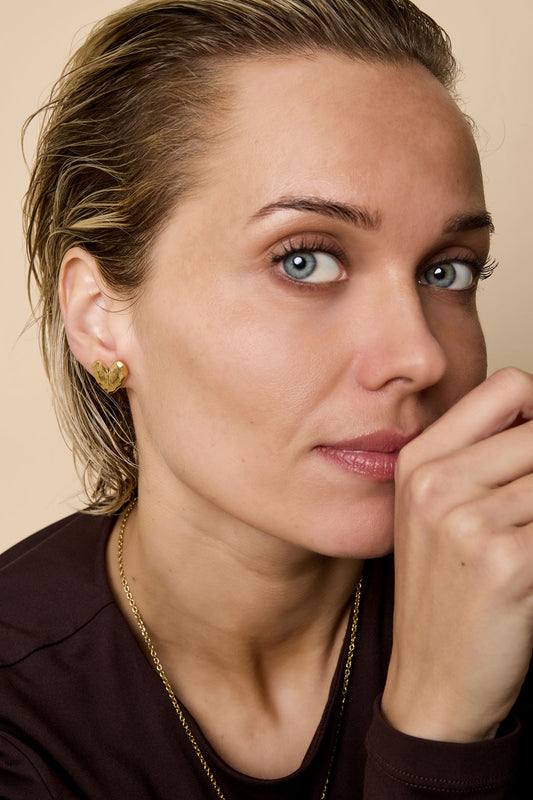 Stud Earrings Heart Simple Daily Simple Series Women's jewelry