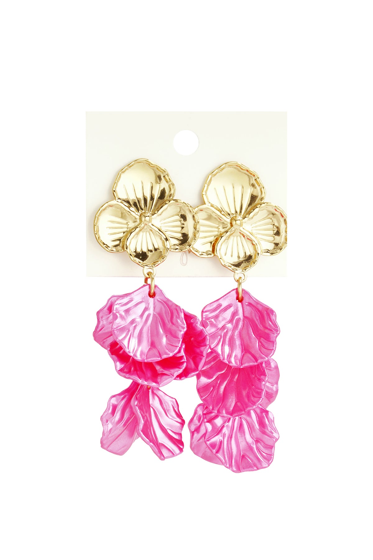 Flower earrings with mother of pearl