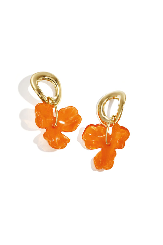 Stainless Steel Drop Earrings Flower Casual Daily Simple Series Women's jewelry