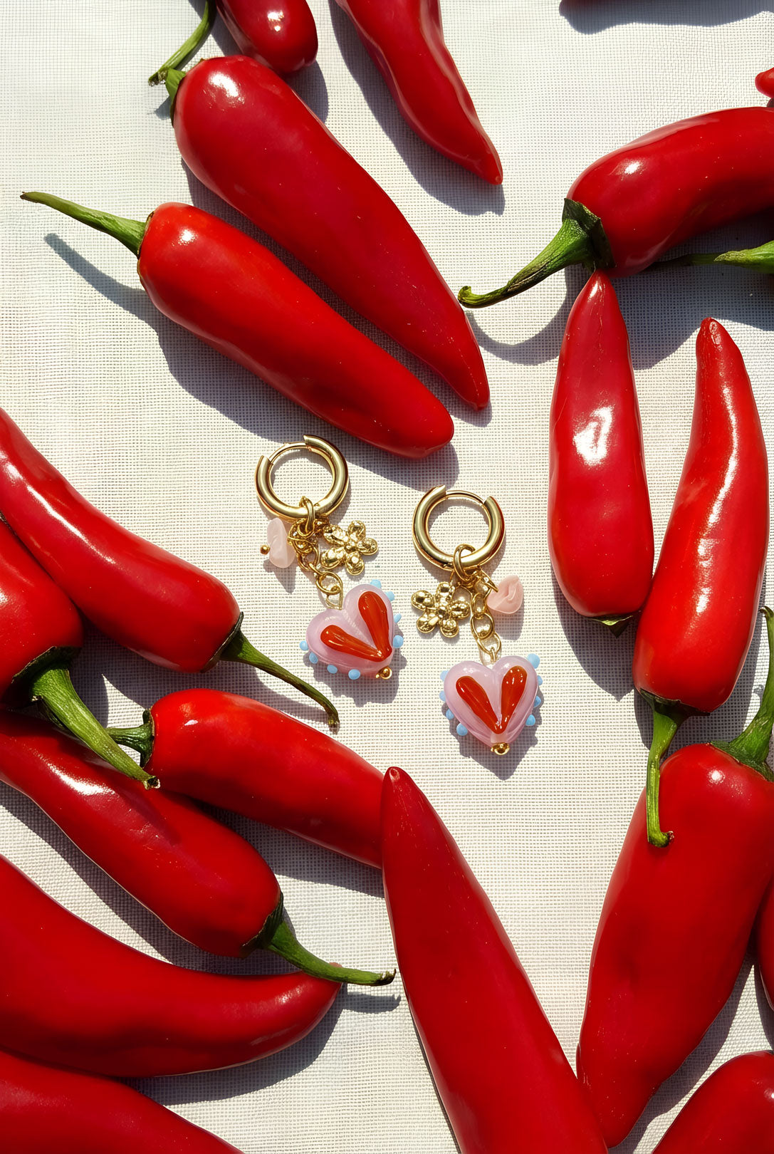 hartjes oorbellen kleur