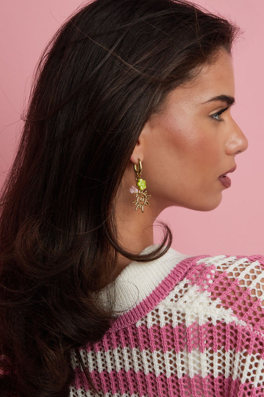 Stainless Steel Drop Earrings Flower Casual Holiday/Beach Romantic Series Women's jewelry