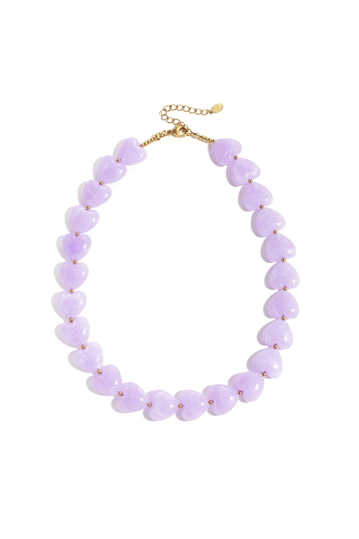 Necklace with heart-shaped beads