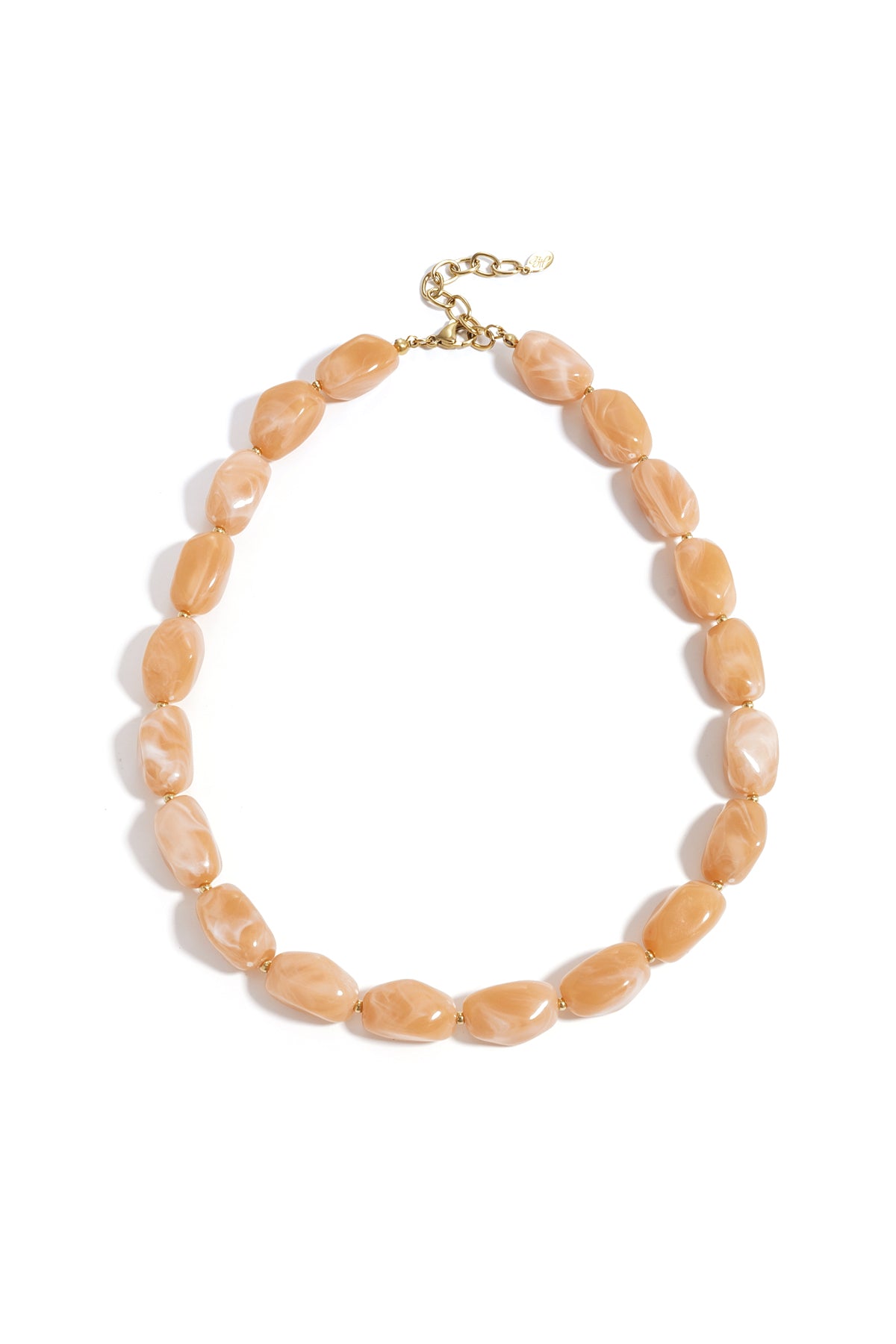 Necklace with organic beads