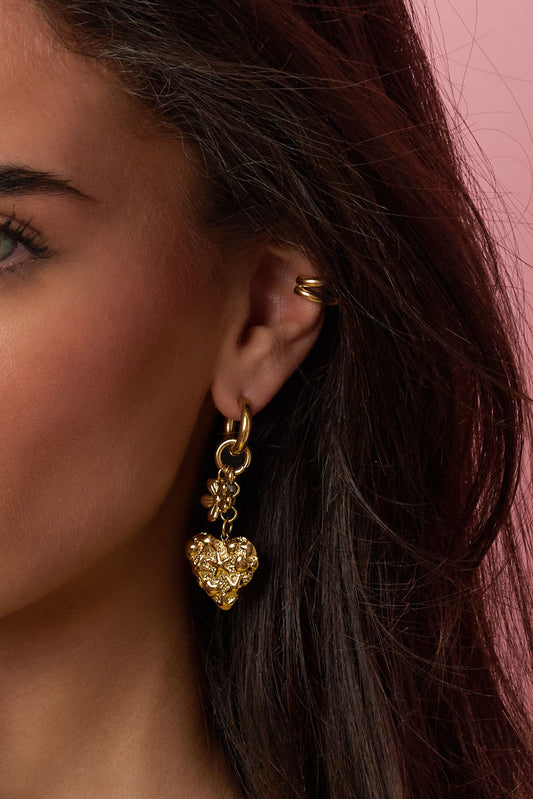 romantische hartjes oorbellen