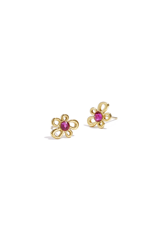 Stainless Steel Stud Earrings Flower Simple Daily Simple Series Women's jewelry