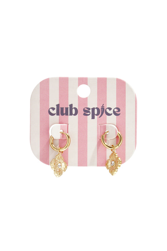 Stainless Steel Drop Earrings Flower Simple Daily Simple Series Women's jewelry